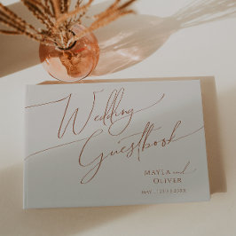 Whimsical Desert | Beige Bröllop Guestbook Gästböcker