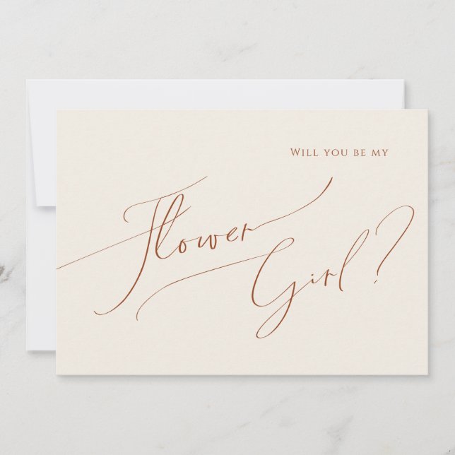 Whimsical Desert | Beige flicka med blommor kort (Framsida)