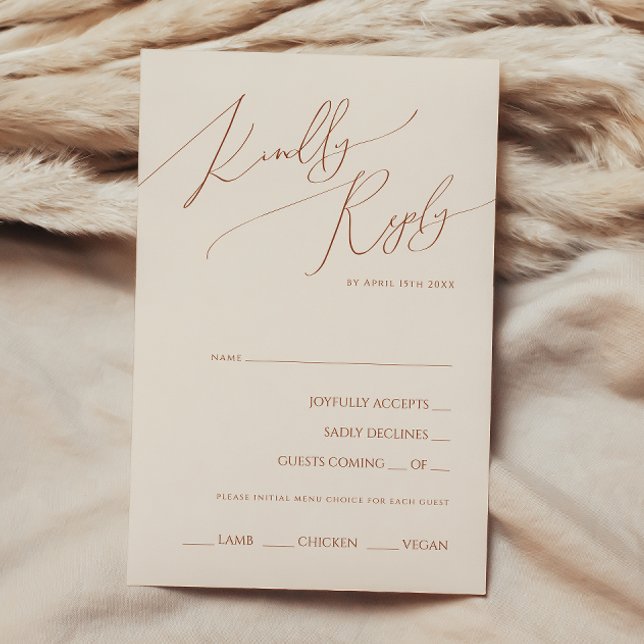 Whimsical Desert | Beige Menu Choice OSA kort (Skapare uppladdad)