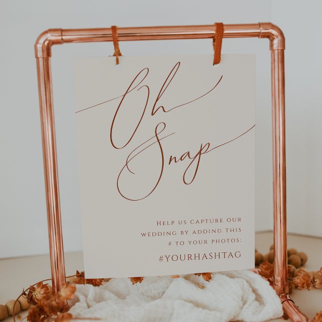 Whimsical Desert | Beige Oh Snap Hashtag Poster (Skapare uppladdad)