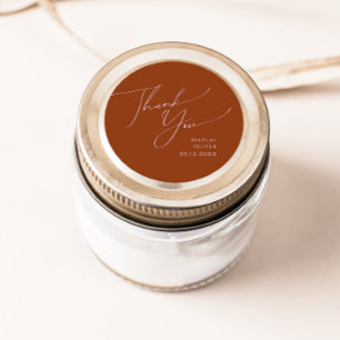 Whimsical Desert   Rust Tack Wedding Favor Runt Klistermärke