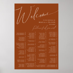 Whimsical Desert Terracotta Alfabetisk sittning Poster