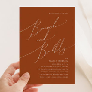 Whimsical Desert Terracotta Brunch och Bubly Inbjudningar