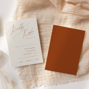 Whimsical Desert Terracotta Menu Choice OSA kort