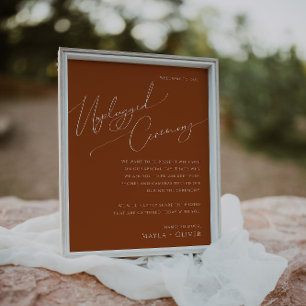 Whimsical Desert Terracotta Unplugged Ceremony Poster