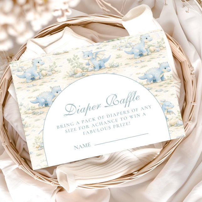 Whimsical Dinosaur Diapper Raffle Tilläggskort (Skapare uppladdad)