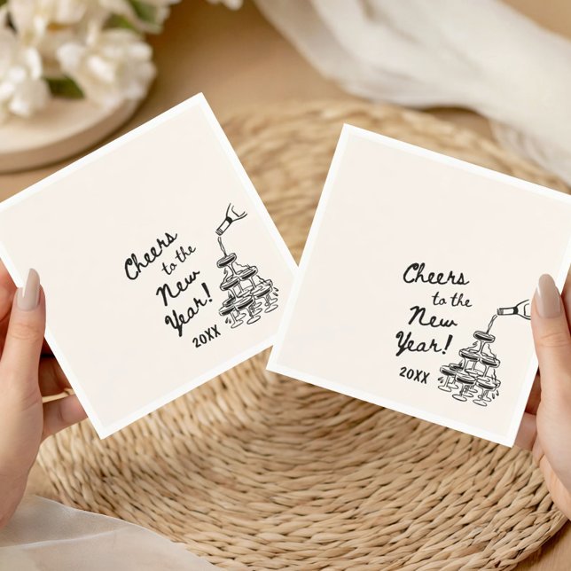 Whimsical Disco Ball New Year's Eve Party Pappersservett (Skapare uppladdad)