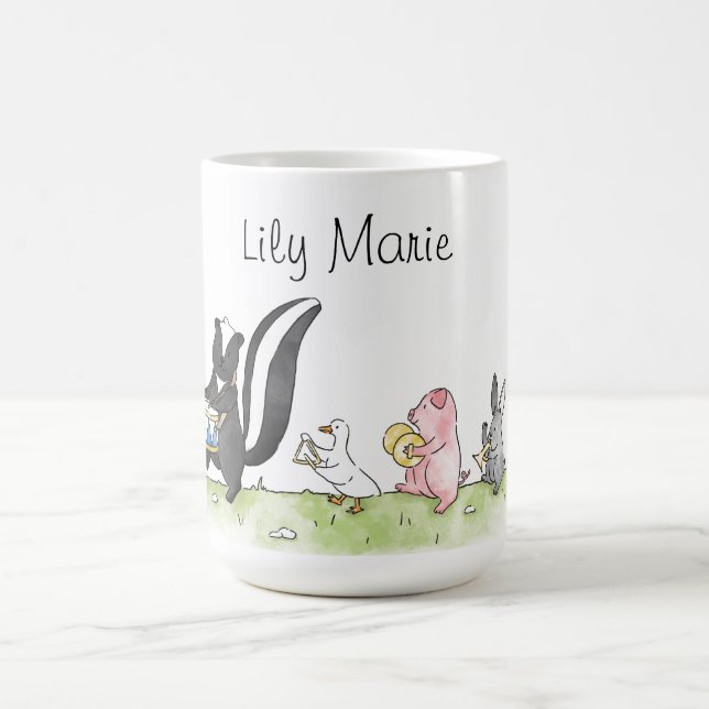 Whimsical Djurgårdsorkester Personlig  Kaffemugg (Center)