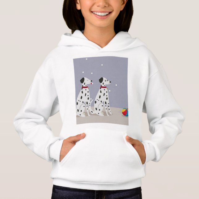 Whimsical Dog & Rolling Colors Konsttryck T Shirt (Framsida)