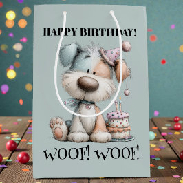 Whimsical Dog Watercolor Birthday