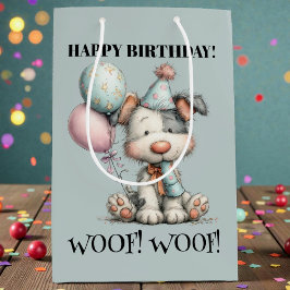 Whimsical Dog Watercolor Birthday