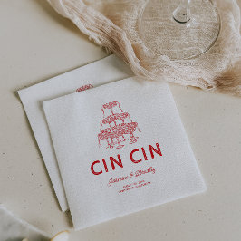 Whimsical Doodle Bröllop Pappersservett