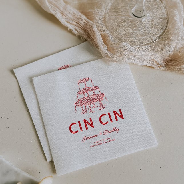 Whimsical Doodle Bröllop Pappersservett (Skapare uppladdad)