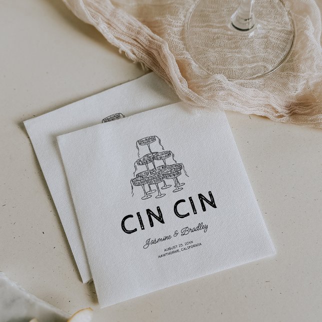 Whimsical Doodle Bröllop Pappersservett (Skapare uppladdad)