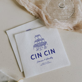 Whimsical Doodle Bröllop Pappersservett