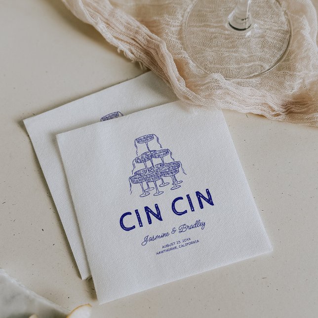 Whimsical Doodle Bröllop Pappersservett (Skapare uppladdad)