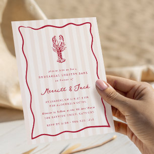 Whimsical Doodle Hummer Bak Rehearsal Dinner Inbjudningar