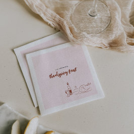 Whimsical Doodle | Thanksgiving Middag Party Pappersservett