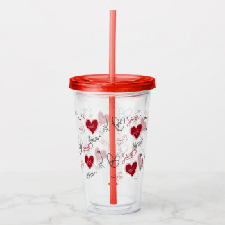 Whimsical Doodles Hand Drawn Valentines Day  Take Away Mugg