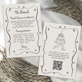 Whimsical Doodles Hand Drawn Wavy Frame Wedding Pappersservett