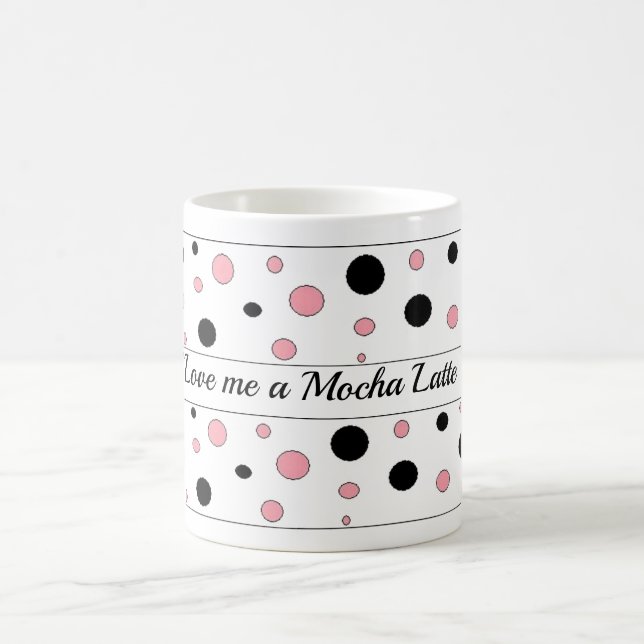 Whimsical Dots Mocha Latte Kaffemugg (Center)