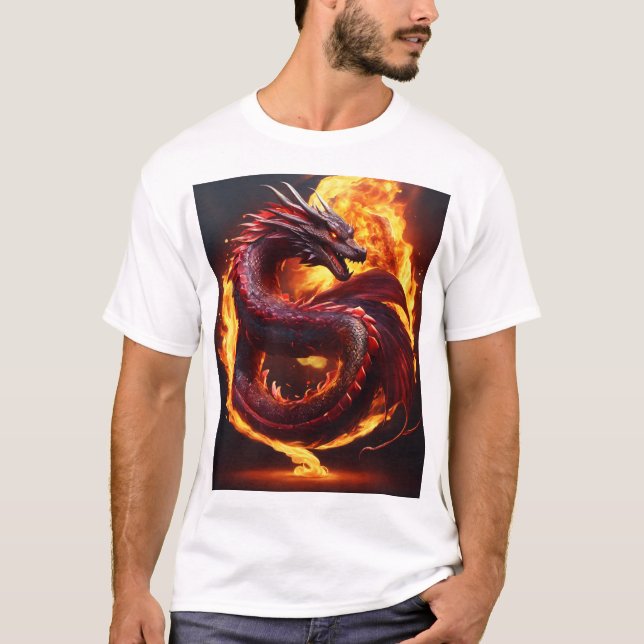 Whimsical Dragon Dreamscape T-Shirt" T Shirt (Framsida)
