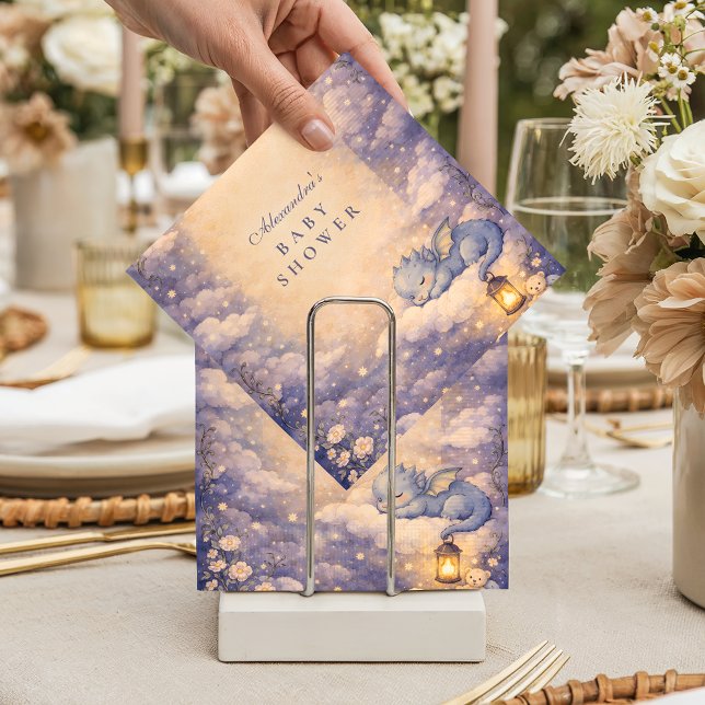 Whimsical Dragon Fantasy Baby Shower Pappersservett (Skapare uppladdad)