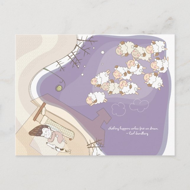 Whimsical Dreamscape 3 vykort (Framsida)