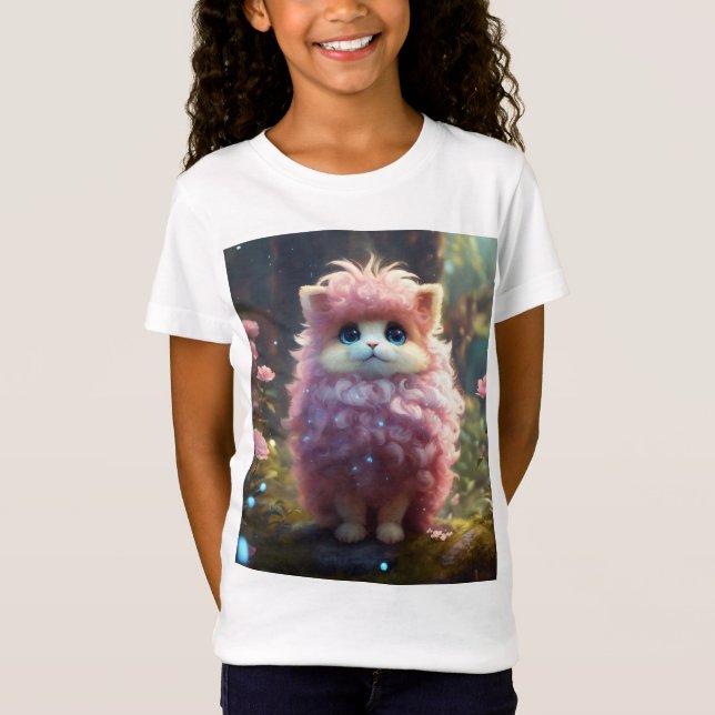 Whimsical Dreamscape: Ändrad fluffkins T Shirt (Framsida)