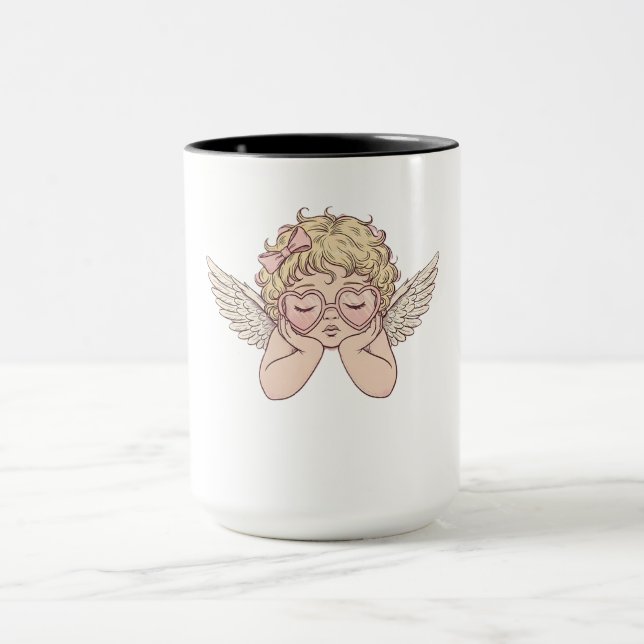 Whimsical Dreamscape Cherub with Hear Mugg (Center)