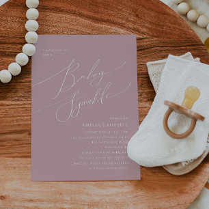Whimsical Dusty Ro Baby Sprinkle-inbjudan Inbjudningar