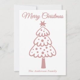 Whimsical Dusty Ro Hand plockade Julgran Julkort