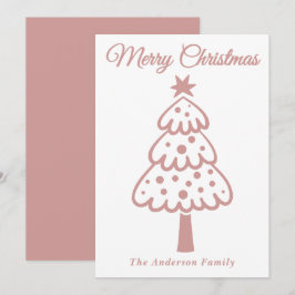 Whimsical Dusty Ro Hand plockade Julgran Julkort