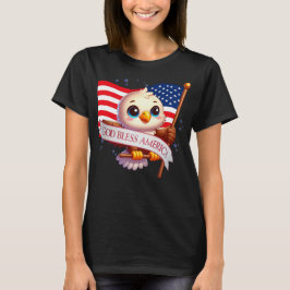 Whimsical Eagle Character red white & blue 🦅🇺🇸  T Shirt