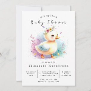 Whimsical Editable Anka Baby Shower Inbjudningar