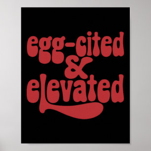 Whimsical Egg-Citated and Elevated Påsk Roligt Jok Poster