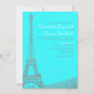 Whimsical Eiffel Torn bröllopsinbjudningar Inbjudningar