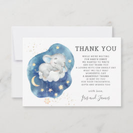 Whimsical Elefant Twinkle Little Star Baby Shower Tack Kort
