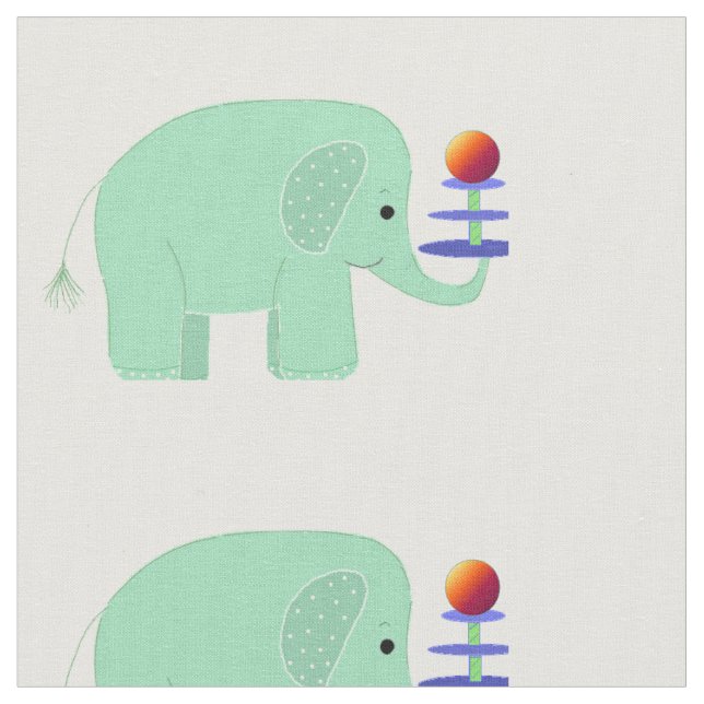 Whimsical Elefanter Tyg (Närbild)