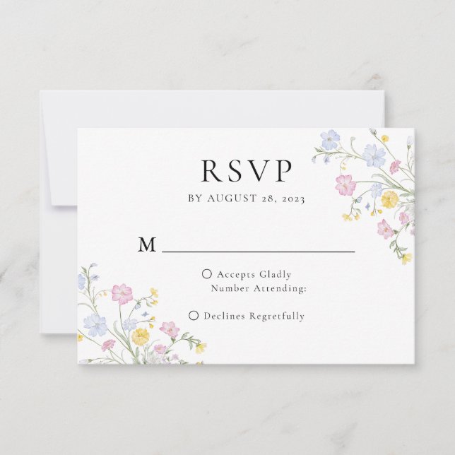 Whimsical Elegant Rococo Floral Crest Wedding OSA Kort (Framsida)