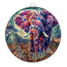 Whimsical Elephant Night Stars Måne Personlig