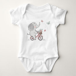 Whimsical Elephant Riding Bike - Kids Animal Desig T Shirt