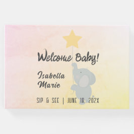 Whimsical Elephant Sip & See Party Gästböcker