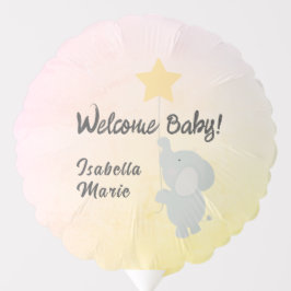 Whimsical Elephant Welcome Baby