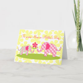Whimsical Elephants First Mors dag Card Kort