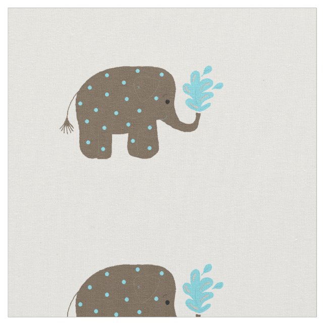 Whimsical Elephants Tyg (Närbild)