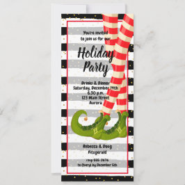 Whimsical Elf Ben Helgdag-julinbjudan Inbjudningar