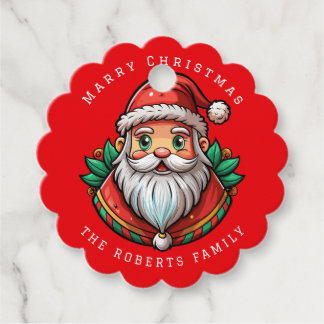 Whimsical Elf-Julfest Gåvor Etiketter