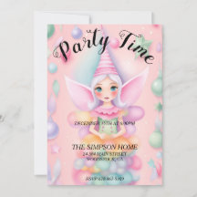 Whimsical Elf-julpars bjudande in