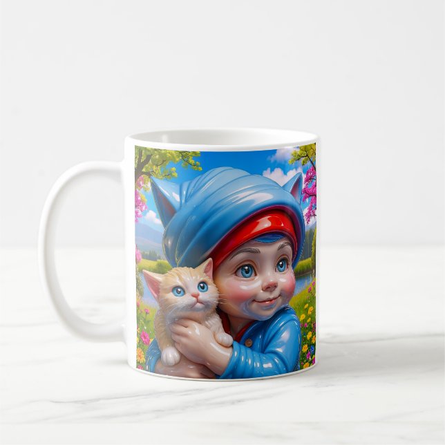 Whimsical Elf Katt  Kaffemugg (Vänster)